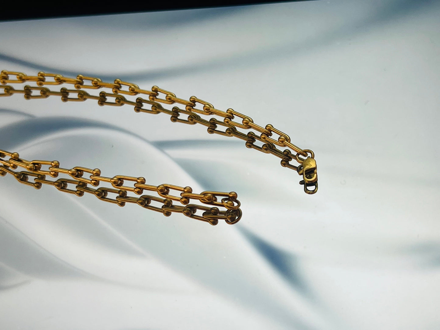 Cadena Ancla en oro laminado 18K