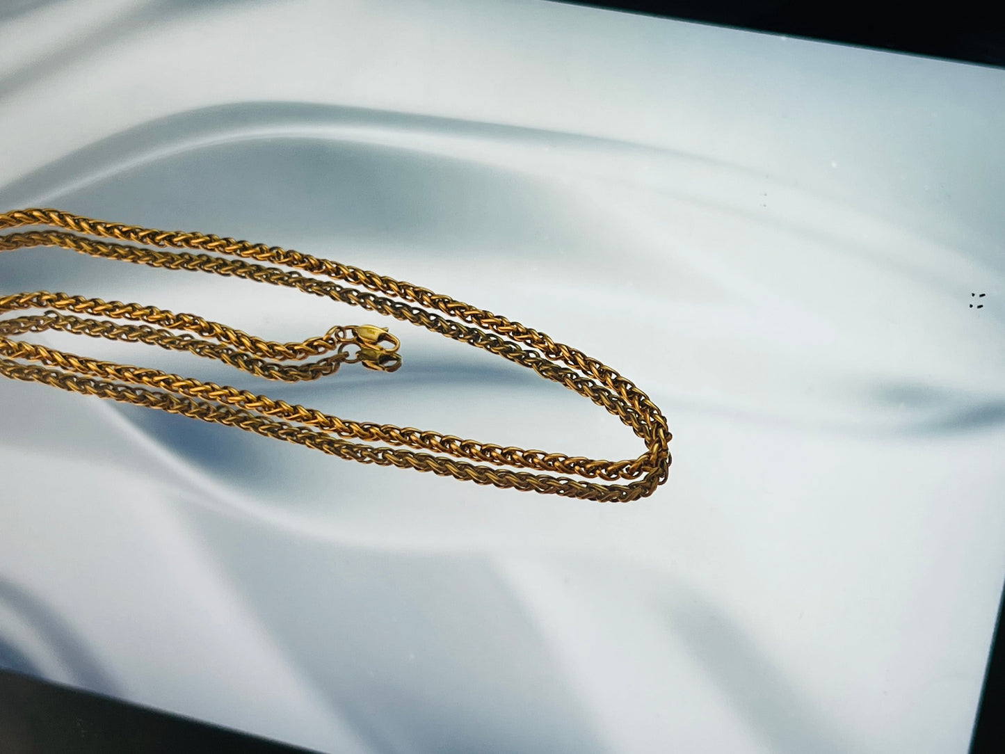 Cadena Trigo en oro laminado 18K