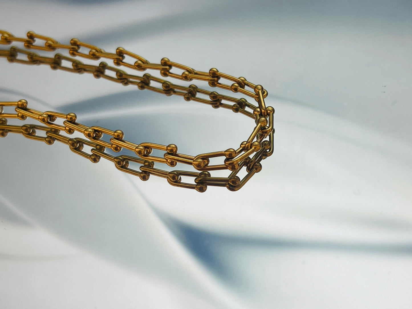 Cadena Ancla en oro laminado 18K