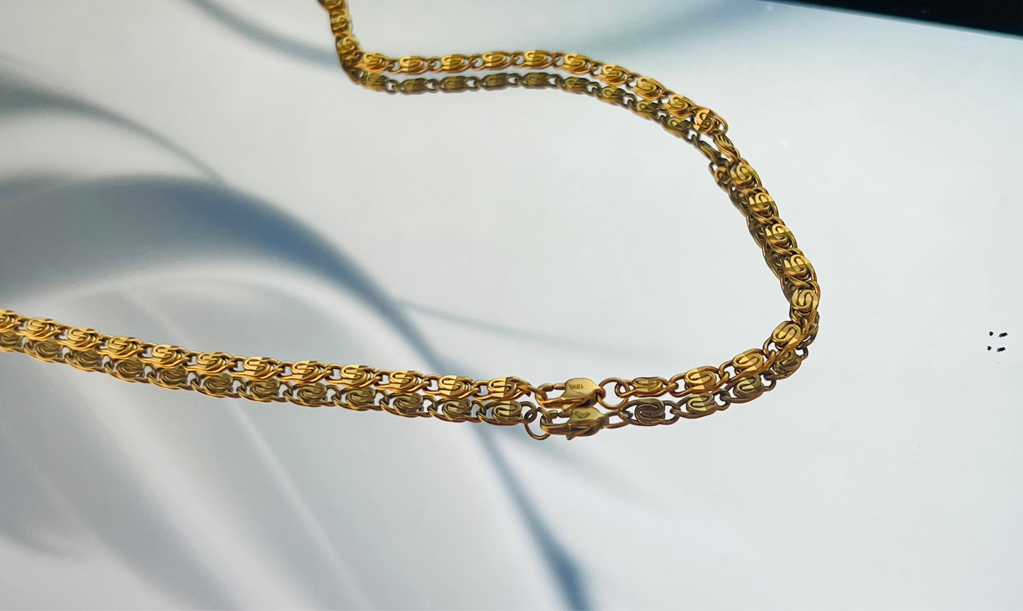 Cadena CLIP en oro laminado 18K