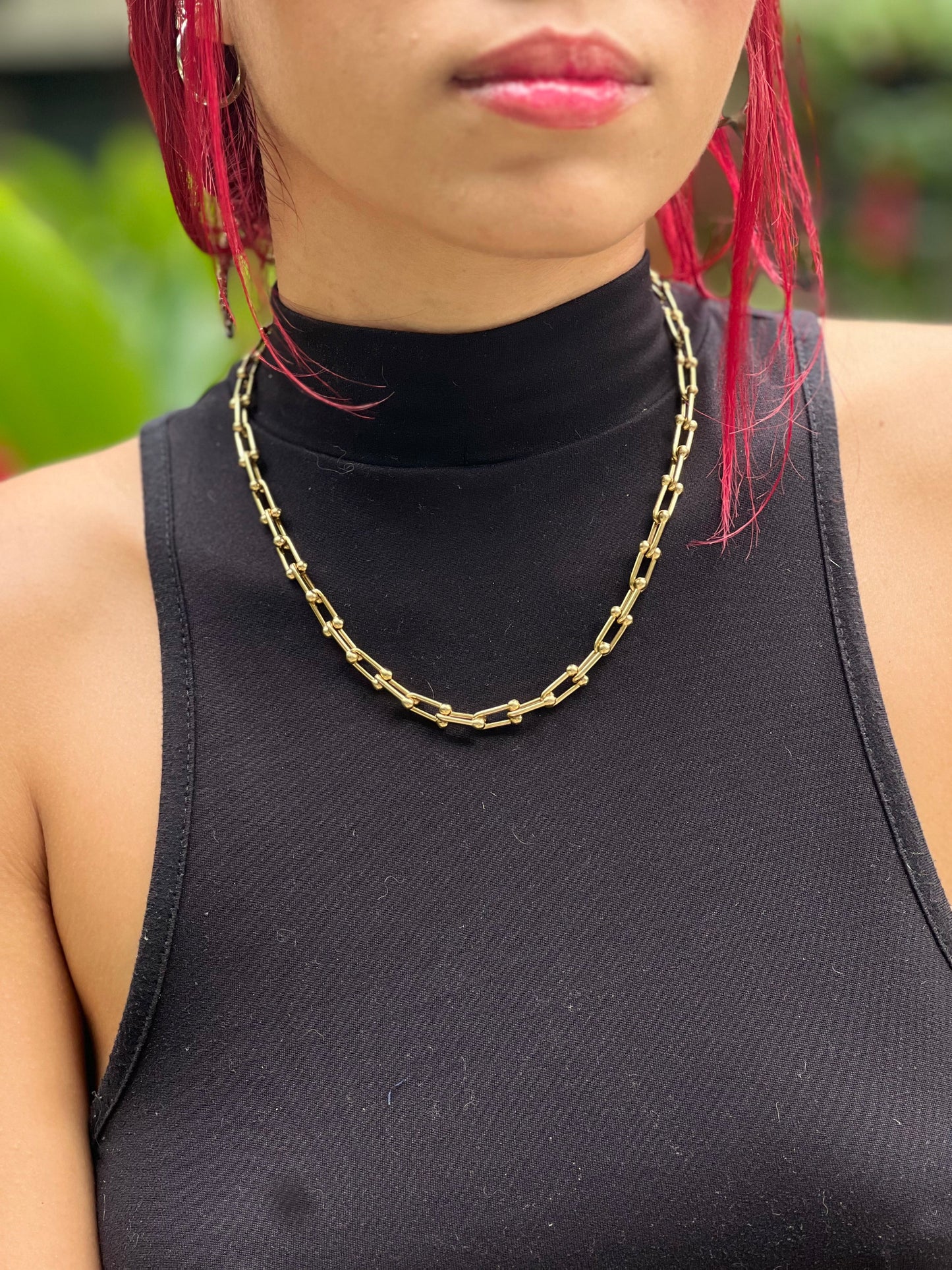 Cadena Ancla en oro laminado 18K